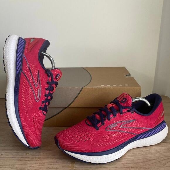 Brooks Glycerin 19 Barberry Pink/Blue Women Running Sneakers- SZ 8